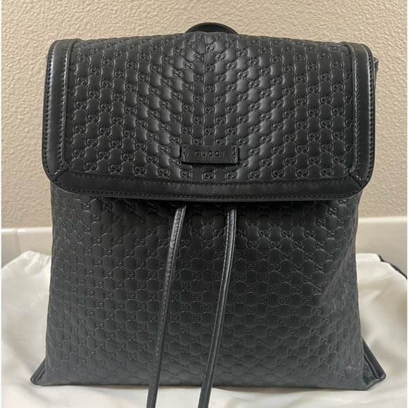 Gucci Guccisima Black Backpack euc - Picture 1 of 11
